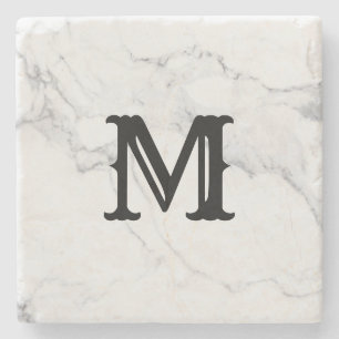 Einfaches Design für den Anfangsbuchstaben Steinuntersetzer