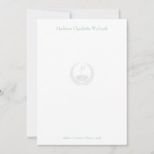 Einfaches Design für Golf Theme - Individuelle fla Dankeskarte