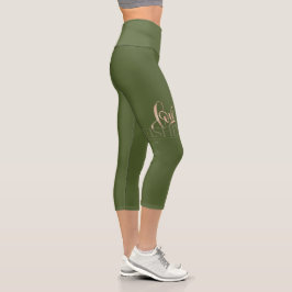 Einfaches Design | Liebe Capri Leggings
