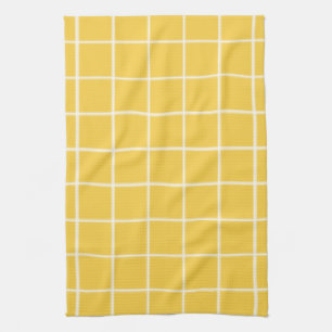 Einfaches Design Weiß Quadrat Muster Küchenhandtüc Handtuch