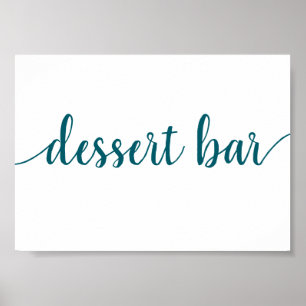 Einfaches Dessert Bar   Aquamarines Aqua Any Event Poster