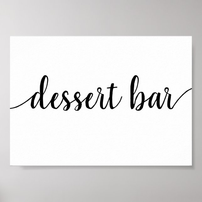 Einfaches Dessert Bar | Schwarzes Skript Jedes Ere Poster (Vorne)