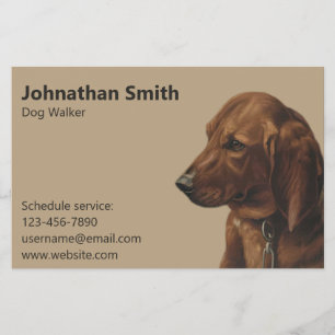 Einfaches Dog Walker Service-Geschäft Flyer