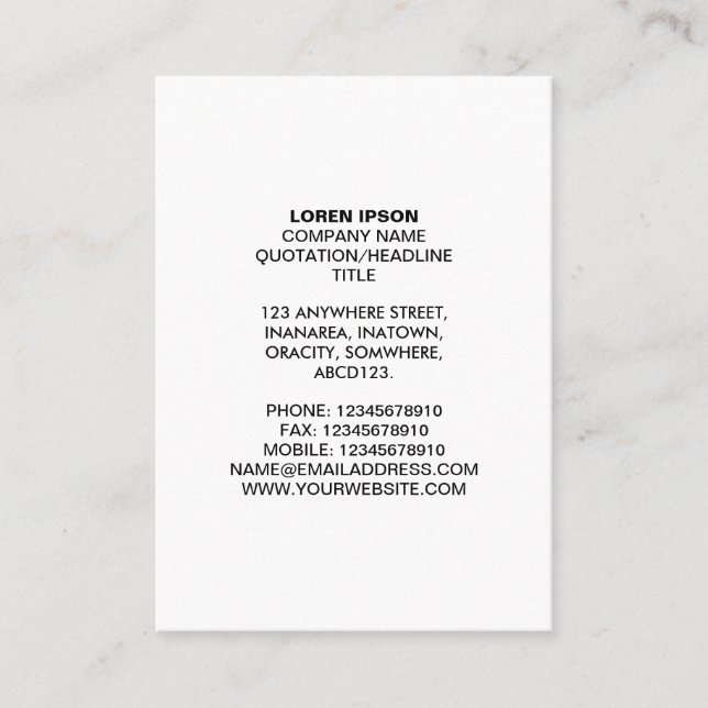 Einfaches Dokument 07 - Weiß Visitenkarte (Vorderseite)