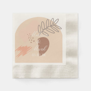 Einfaches Doppelbogen-Geometrisches-Erde-Formen-Mo Serviette