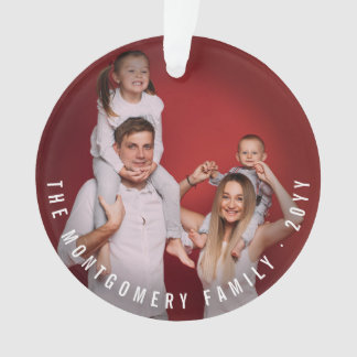 Einfaches Double Foto Moderner Weihnachtsfeiertag Ornament