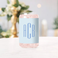 Einfaches drei Buchstaben blaues Monogramm