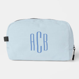 Einfaches dreibuchstabiges blaues Monogramm Waschbeutel