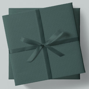 Einfaches dunkelgrünes Weihnachtsferien-Strickmust Geschenkpapier Set
