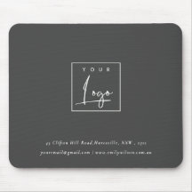 Einfaches dunkles, benutzerdefiniertes Werbelogo