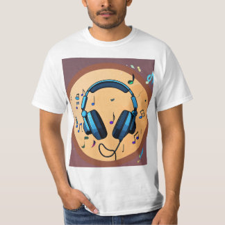 Einfaches dunkles DJ-T-Shirt T-Shirt