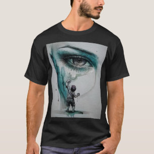 Einfaches dunkles T-Shirt 