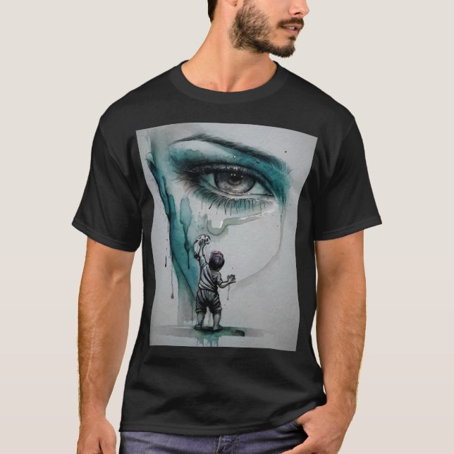Einfaches dunkles T-Shirt  (Vorderseite)