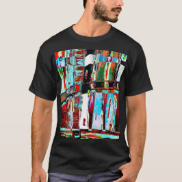 Einfaches dunkles T-Shirt – Abstrakte Kollapsrefle
