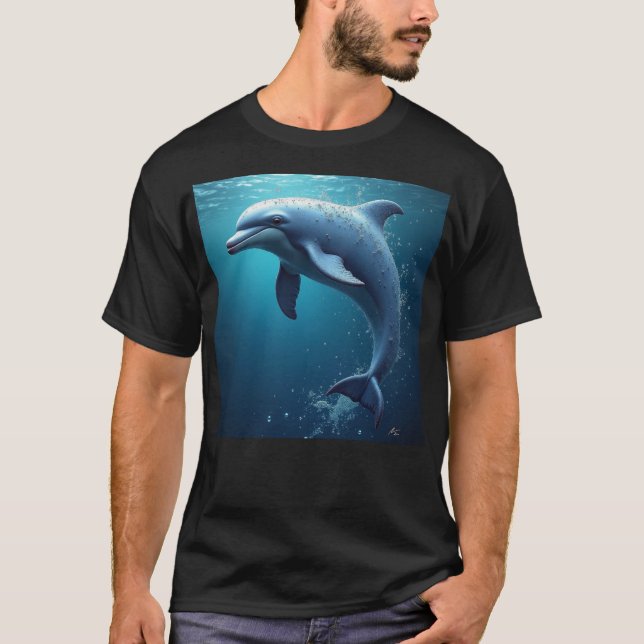 Einfaches dunkles T-Shirt für Herren (Vorderseite)