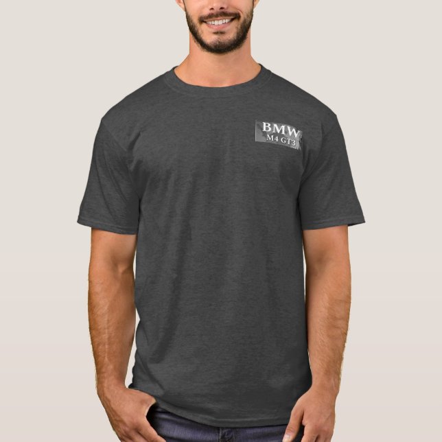 Einfaches dunkles T-Shirt mit bmw m3 Design (Vorderseite)