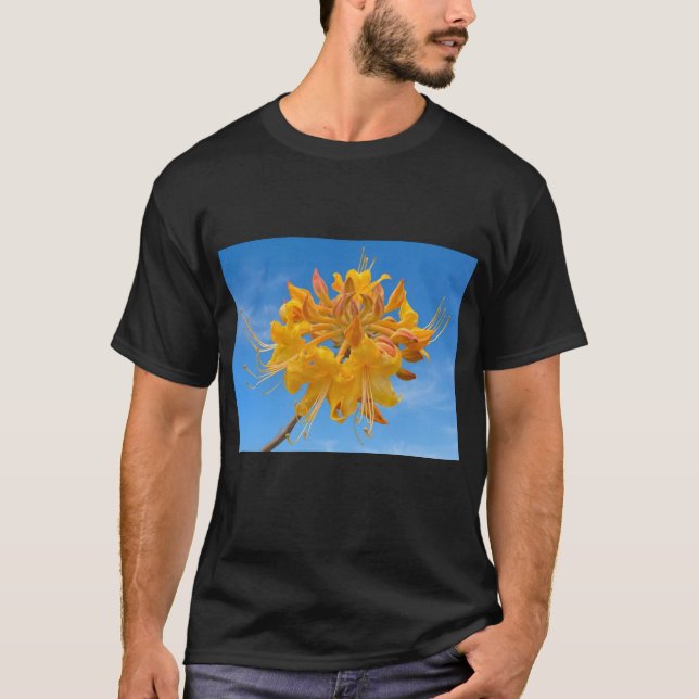 Einfaches dunkles T-Shirt mit Florida Flame Azalea (Vorderseite)