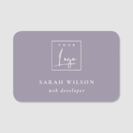 Einfaches Dusky Lilac Logo für die benutzerdefinie Namensschild