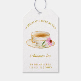 Einfaches Echinacea-Tee-Hängeschild Geschenkanhänger
