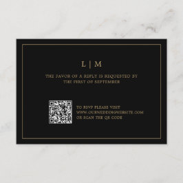 Einfaches Einfaches Einfaches QR-Hochzeitsstipendi RSVP Karte