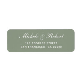 Einfaches einfaches Olive Green Address Label