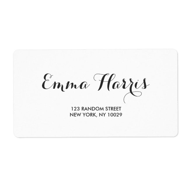 Einfaches Elegant | Modern Wedding Address Label (Vorne)