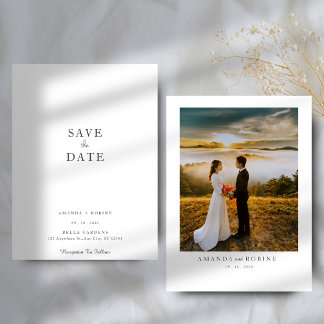 Einfaches Elegant Save the Date Einladung