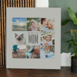 Einfaches Elegant | Wir Liebe, dass ihr Familienzo Künstlicher Leinwanddruck<br><div class="desc">Modern Chic Mutter's Day Mama Familienfoto Collage niedliche Mini-Tasche Foto-Album Imitate Canvas Print</div>