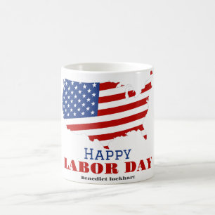 Einfaches Eleganter Arbeitstag mit US-Flagge Kaffeetasse