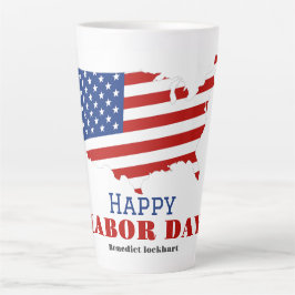 Einfaches Eleganter Arbeitstag mit US-Flagge Milchtasse