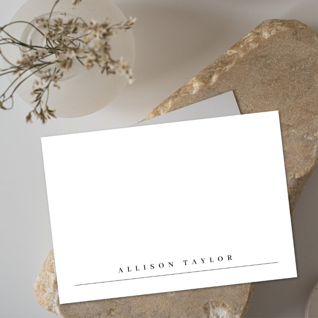 Einfaches Eleganter Individuelle Name Mitteilungskarte (Von Creator hochgeladen)