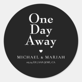 Einfaches elegantes Abendessen an einem Tag Probe Runder Aufkleber