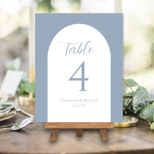 Einfaches elegantes Arch, Grau, Hochzeit-Tischnumm Acrylschild