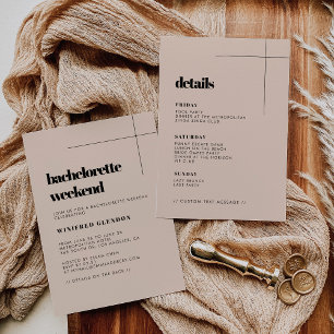 Einfaches elegantes Bachelorette-Wochenende Einladung