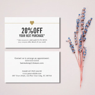 Einfaches elegantes Beauty Salon Coupon