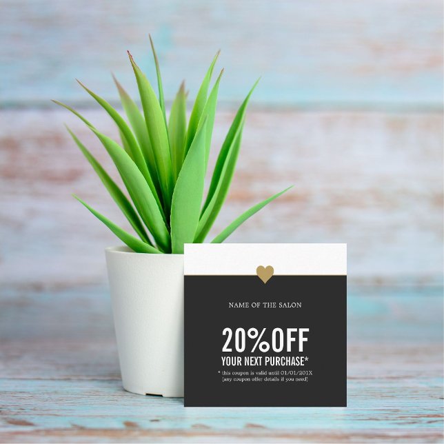 Einfaches elegantes Beauty Salon Coupon (Von Creator hochgeladen)