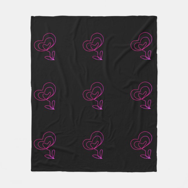 Einfaches elegantes benutzerdefiniertes Logo hier  Fleecedecke (Vorderseite)