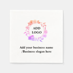 Einfaches elegantes benutzerdefiniertes Logo hier Serviette