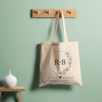 Einfaches elegantes Blumenkraut-Monogramm