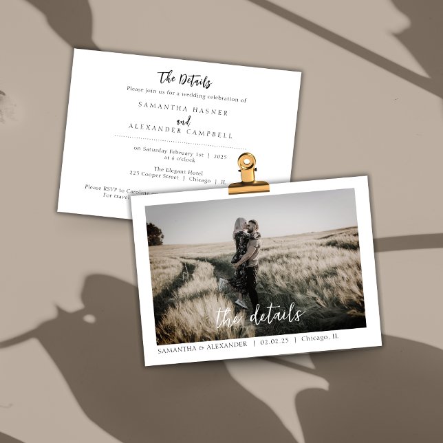 Einfaches elegantes Boho Einladungs-Foto nach Maß Einladung (Von Creator hochgeladen)