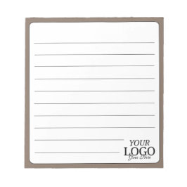 Einfaches elegantes, braunes Logo Notizblock