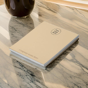 Einfaches elegantes braunes Notizbuch Notizblock
