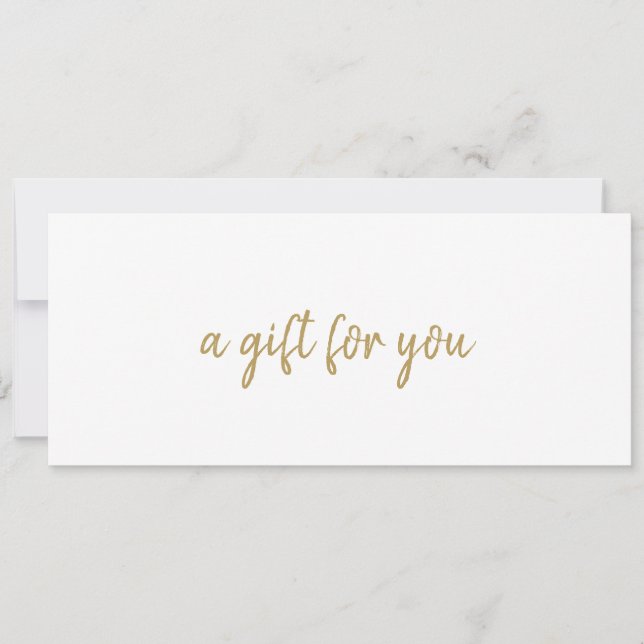 Einfaches elegantes Business Gold-Geschenkgutschei (Vorderseite)