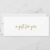 Einfaches elegantes Business Gold-Geschenkgutschei