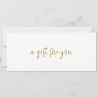 Einfaches elegantes Business Gold-Geschenkgutschei