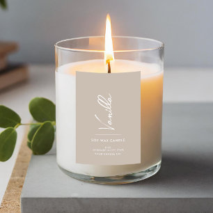 Einfaches elegantes Candle Label Lebensmitteletikett