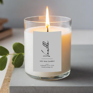 Einfaches elegantes Candle Label Lebensmitteletikett