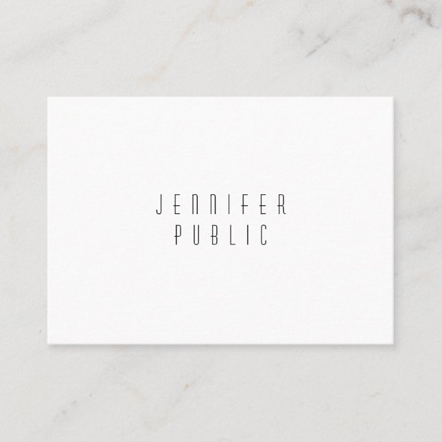 Einfaches elegantes Design Beruflich Modernes Schl Visitenkarte (Vorderseite)