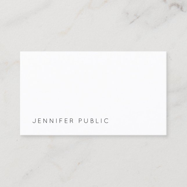 Einfaches elegantes Design Berufliche Vorlage Mode Visitenkarte (Vorderseite)