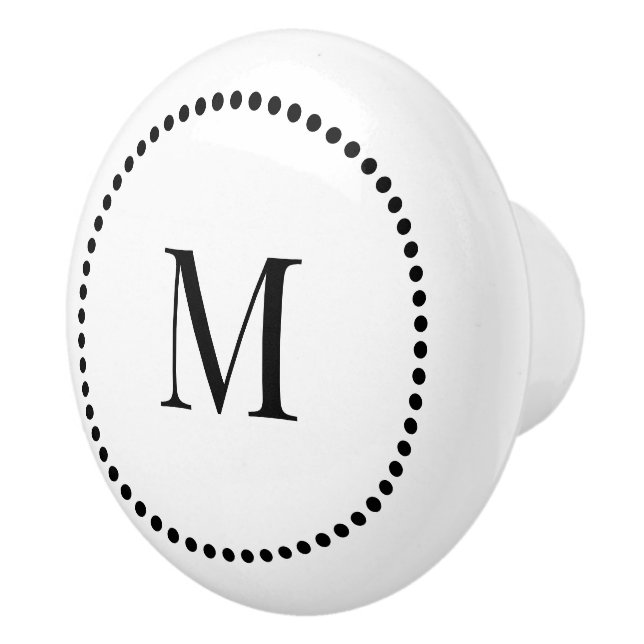 Einfaches elegantes Dot-Border-Single, erstes Mono Keramikknauf (Rechts)